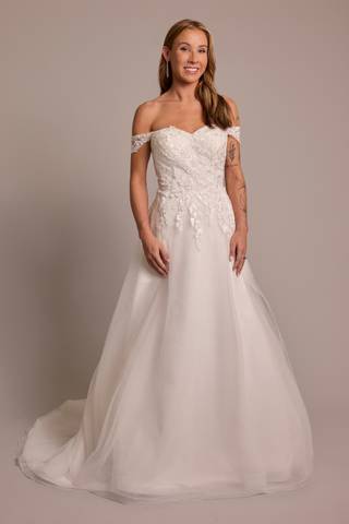 Picture of Off-the-Shoulder Appliqued Wedding Dress